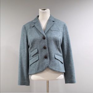 LL Bean Blue and Green Tweed Blazer Jacket